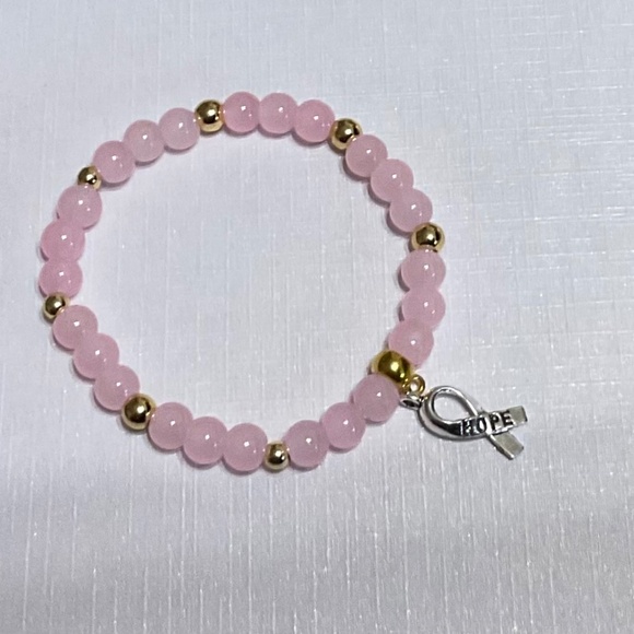 Rose Quartz charm bracelet - Picture 1 of 1